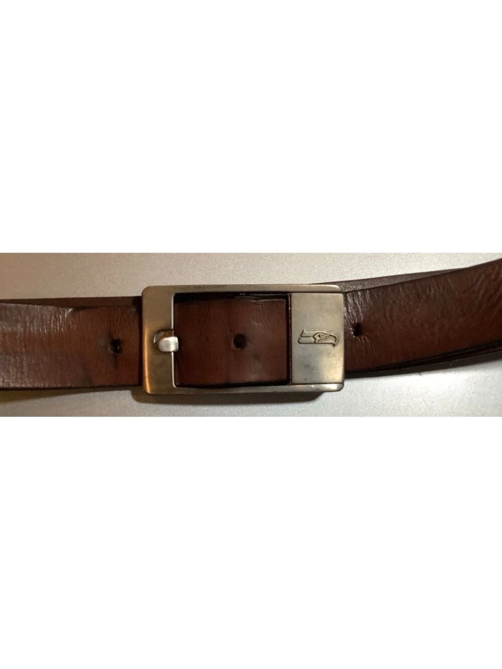 NFL Genuine Leather Belt Eagles'Wings Size 44 Ex. Condition Brown Made In Mexico